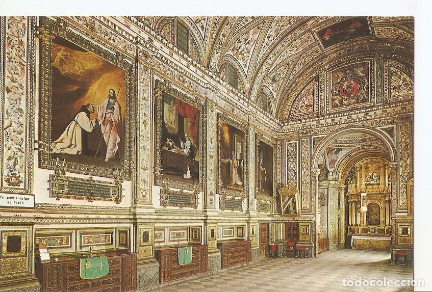 Postais: Postal 042305 : Guadalupe. Sacristia decorada con lienzos de Zurbaran (s. XVII) - Varios