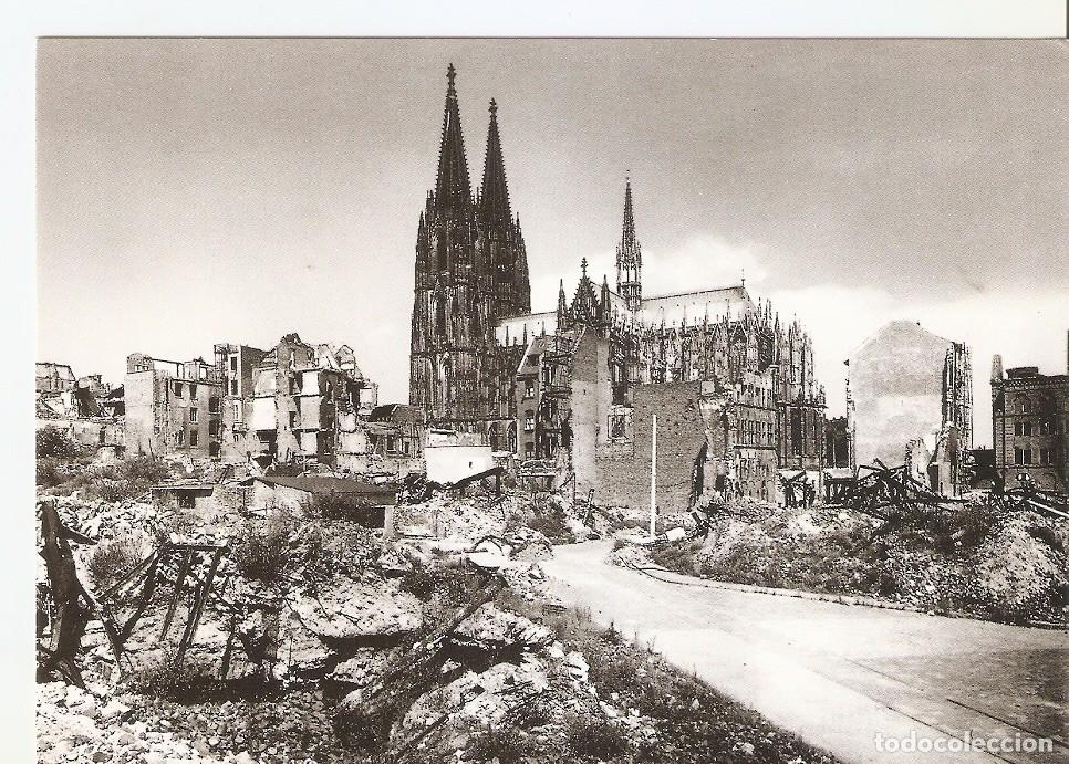 Postais: Postal 043732 : Koln - Colonia. Vista desde el Mercado Antiguo hacia la Catedral 1945 - Varios