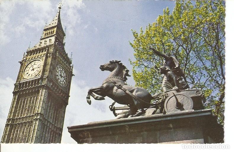 Postales: Postal 043687 : Big Ben and Doadicea Statue. London - Varios - Foto 1