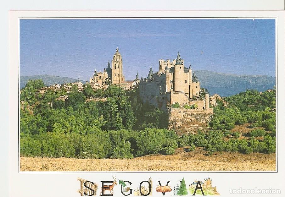 Postales: Postal 044008 : Segovia. Vista panoramica del Alcazar y la Catedral - Varios