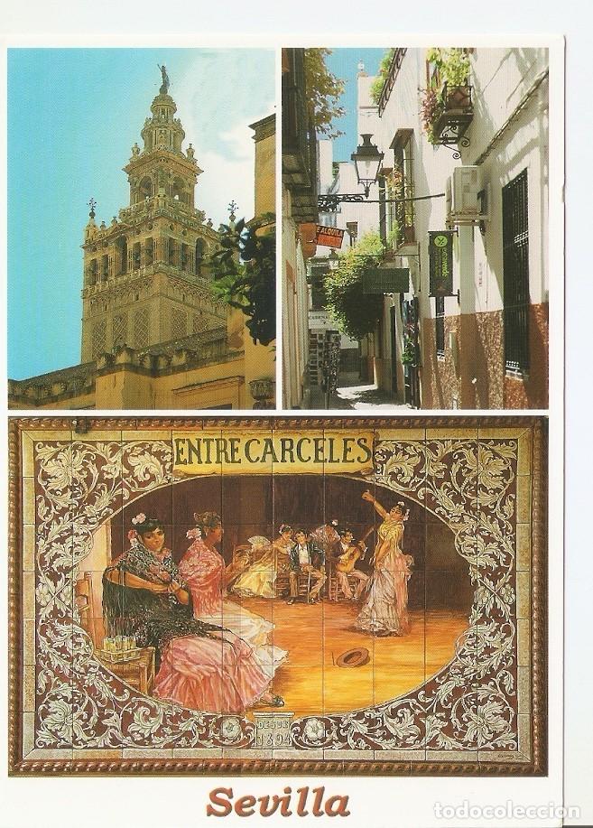 Postais: Postal 044208 : Andalucia. Espa&ntilde;a. La Giralda Calle tipica y azulejo artistico - Sevilla - Varios