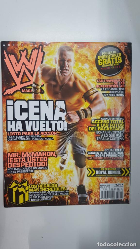 Postales: Revista lucha libre: WWE Magazine a&ntilde;o II num 11, enero 2009 . Poster de Undertaker gratis con efecto