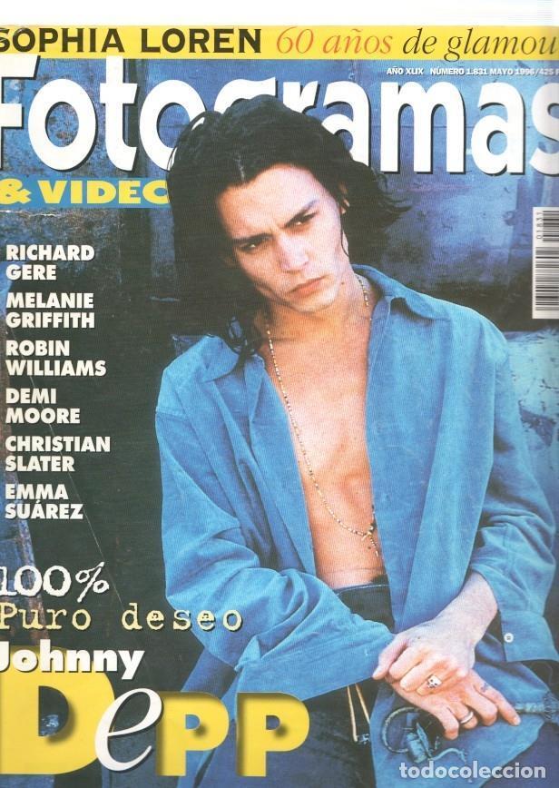 Postais: Fotogramas numero 1831, mayo 1996: Johnny Depp- Sophia Loren, 60 a&ntilde;os de - varios