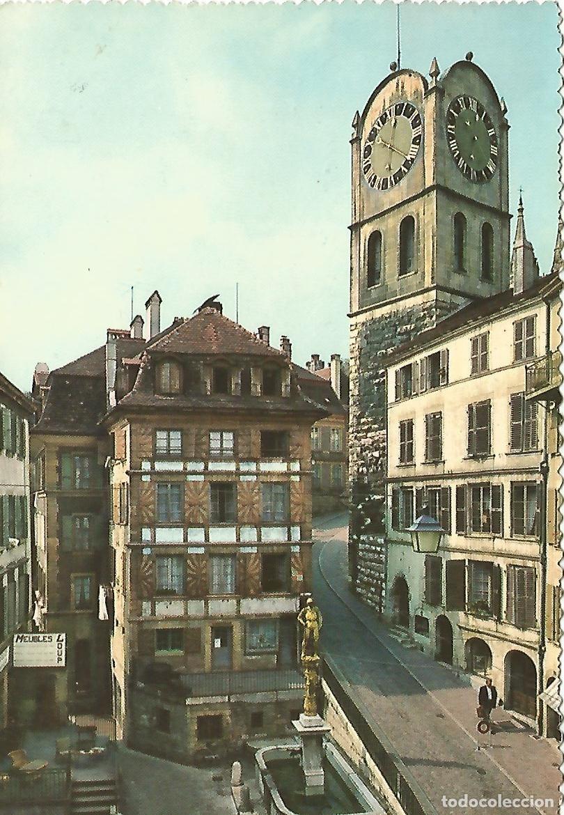 Postkarten: Postal 52122: NEUCHATEL - Fuente de Bonneret y Torre de la Diesse - Varios