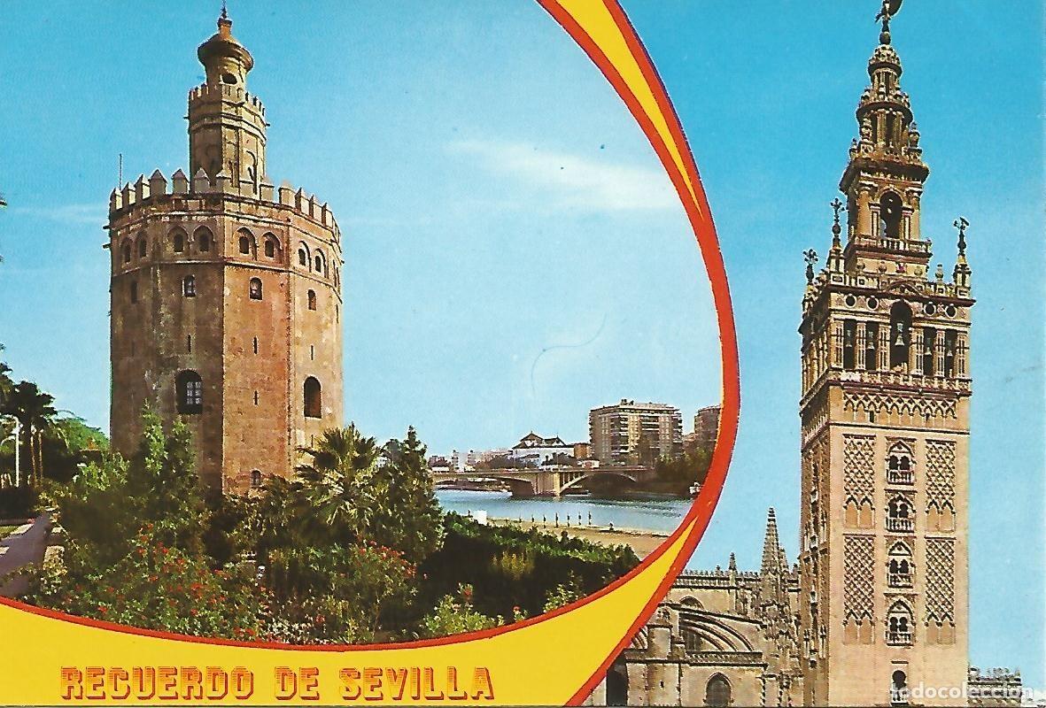 Postkarten: Postal 52010: SEVILLA - La Giralda. La Torre del Oro - Varios