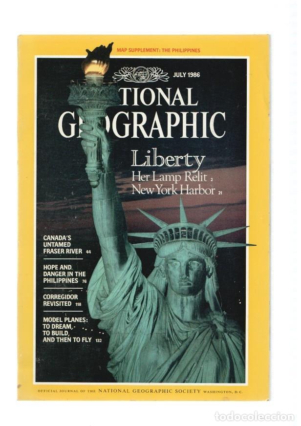 Cartoline: National Geographic, july 1986: Liberthy her lamp relit, New York harbor- Canada s - varios