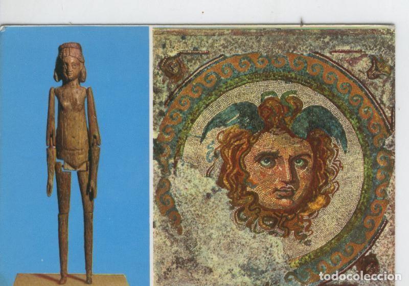 Cartoline: Postal 007023 : Tarragona, museo arqueologico: mu&ntilde;eca marfil y mosaico de la medusa - Varios