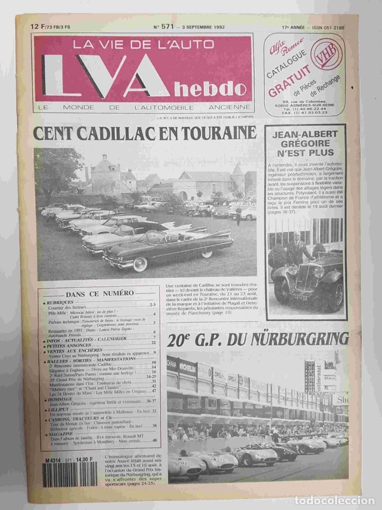 Postales: Revista, Magazine: La Vie de l'Auto LVA hebdo num 571, 3 septembre 1992 - Cent Cadillac en Touraine