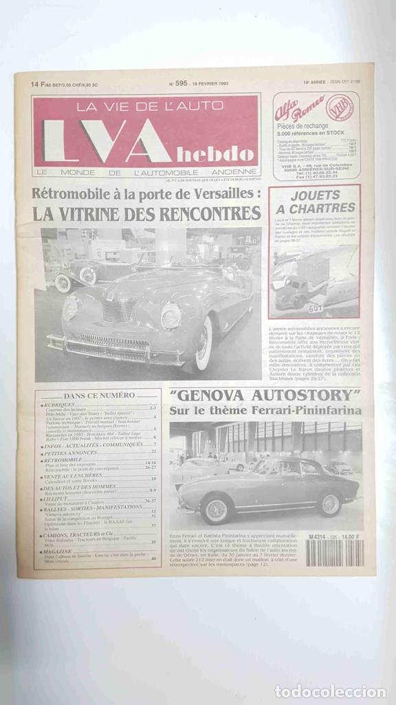 Postales: Revista, Magazine: La Vie de l'Auto LVA Hebdo num 595, 18 fevrier 1993 - Retromobile a la porte de V