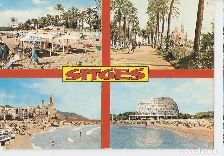 Postkarten: Postal 045083 : Sitges. Detalle de la Playa y paseo - Varios