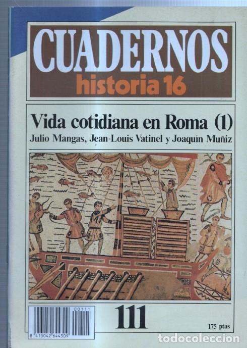 Postales: Revista Cuadernos Historia 16 numero 111: Vida cotidiana en Roma (1&ordf; parte) - J.Mangas-Jean Louis Va