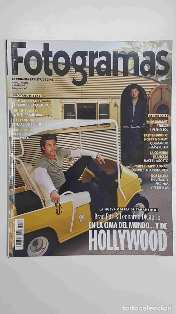 Postcards: Revista Fotogramas numero 2110 / a&ntilde;o 72, agosto 2019 - Portada Brad Pitt & Leonardo DiCaprio (Erase