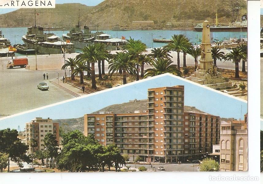 Cartoline: Postal 045119 : Cartagena. Puerto y Plaza de Espa&ntilde;a - Varios