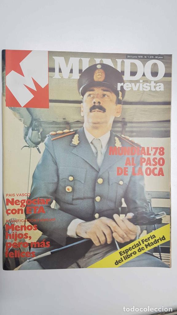 Postais: Mundo revista num 1979, 29-5 junio 1978 - Especial Feria del libro de Madrid, Argentina operacion Mu