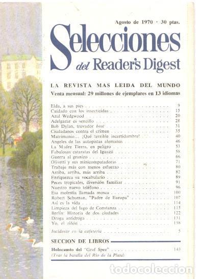Postales: Selecciones del Reader s Digestagosto 1970: Elda, a sus pies- Cuidado con los - varios