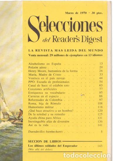 Cartoline: Selecciones del Reader s Digest marzo 1970: Alcoholismo en Espa&ntilde;a- Henry - varios