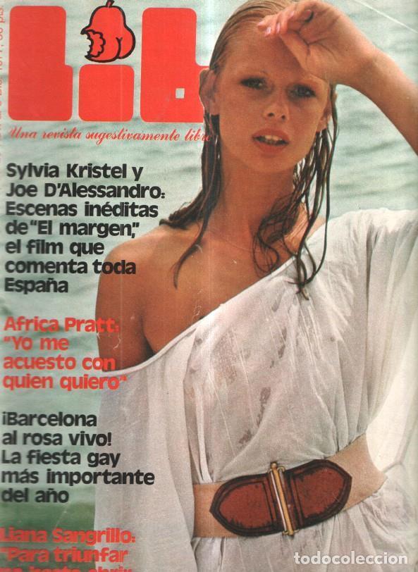 Postcards: Revista: Lib numero 058, 1977: Leslie en portada, poster y paginas centrales- Sylvia -