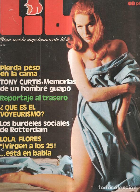 Postais: Revista: Lib numero 013, 1977: Virginia en la cubierta e interior- Lola Flores, virgen -