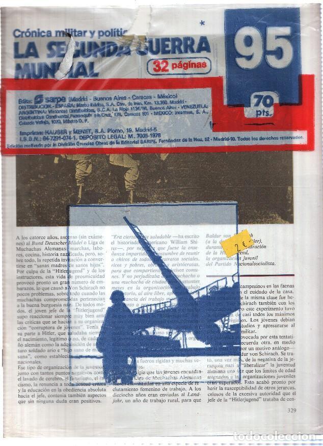 Postales: Fasciculo: Cronica Militar y Politica de LA SEGUNDA GUERRA MUNDIAL: Numero 095 (Sarpe 1978) - VARIOS