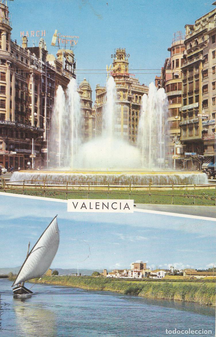 Postales: Postal 61375 : Valencia. Plaza del Caudillo y la Albufera - Varios