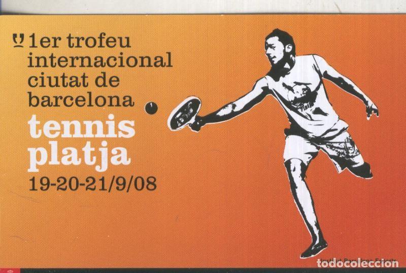 Postais: Postal 6071 : Publicitaria primer trofeu ciutat de barcelona tennis platja - Varios