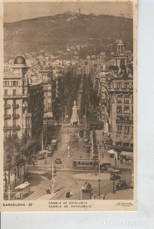 Cartoline: Postal B/N 0416 : Barcelona, Rambla de Catalunya - Varios