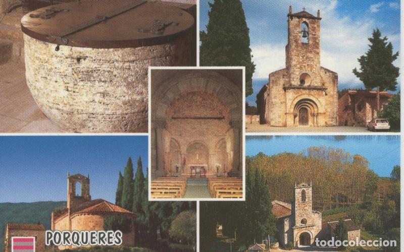 Postales: Postal 009192: Vistas varias de la Iglesia Romanica de Porqueres, Girona - Varios