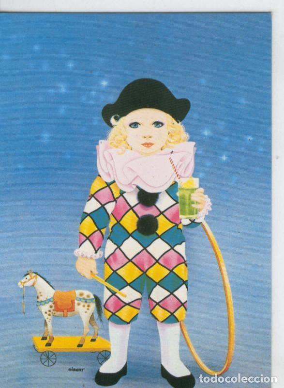 Postkarten: Postal 006883: Dibujo Pierrot, ilustracion de Gibert - Varios