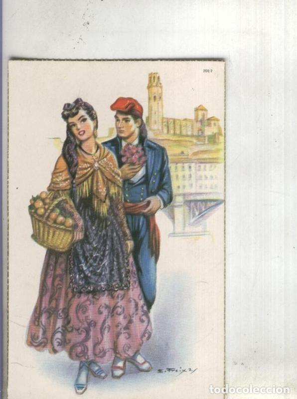 Postcards: Postal 002384: Barcelona-motivos tradiciones, dibujos de Emilio Freixas - Varios
