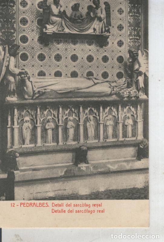 Postkarten: Postal 011025: Detalle del sarcofago real del monasterio de Pedralbes en Barcelona - Varios