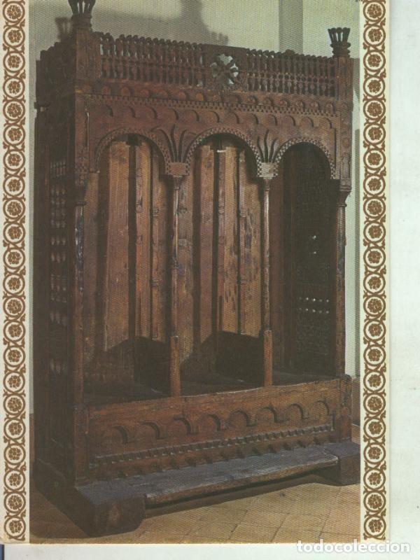 Cartoline: Postal 011425: Banco de Iglesia en madera en museo arte de cataluna en Barcelona - Varios
