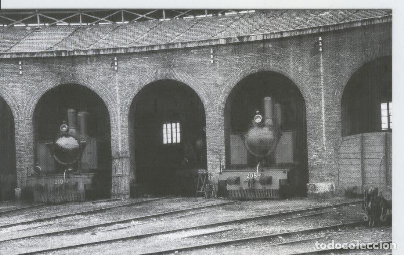 Postais: Postal 012715: FC de Utrillas-Zaragoza, locomotora deposito Zaragoza, a&ntilde;os 60 - Varios