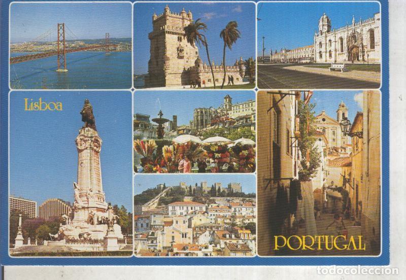 Cartoline: Postal 014137: Vistas varias de Lisboa, Portugal - Varios