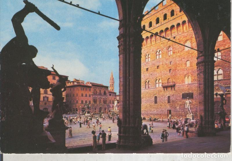 Postales: Postal 015890: Loggia e Plaza de la Signoria, Firenze, Italia - Varios