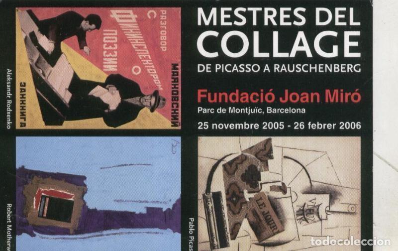 Postales: Postal 004295: Publicitaria Exposicion Mestres del Collage en Fundacion Joan Miro de Barcelona - Var