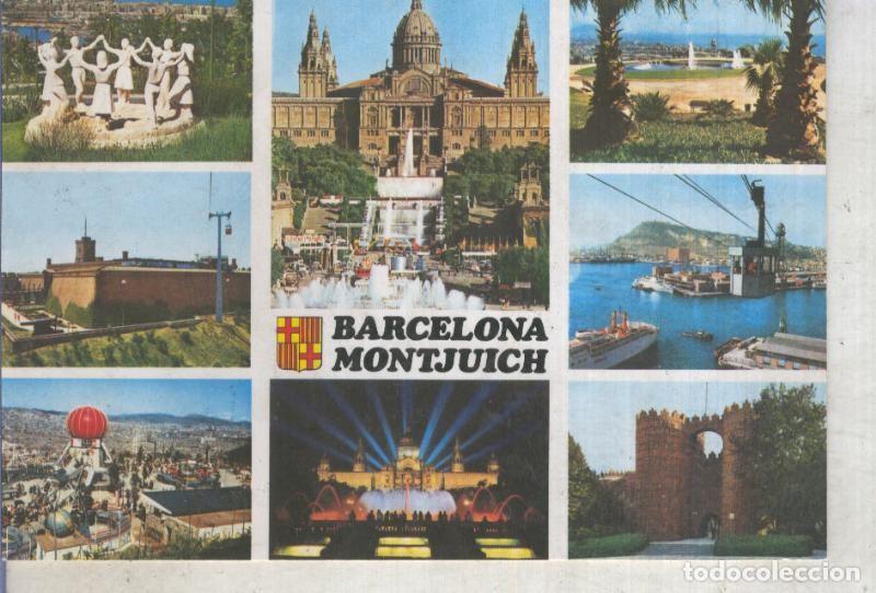 Postais: Postal 016221: Vistas varias de Montjuich en Barcelona - Varios