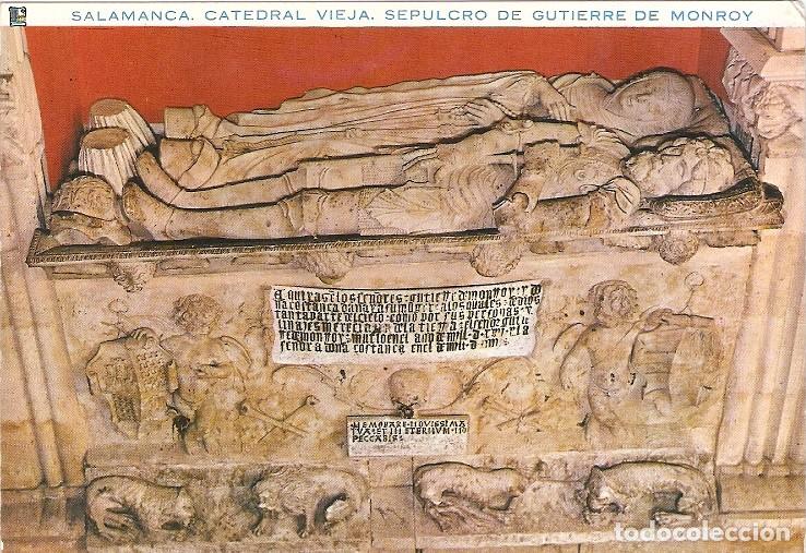 Postales: Postal 020144 : Catedral vieja. Sepulcro del D. Gutierrez de Montoy y su mujer en la capilla de Anay