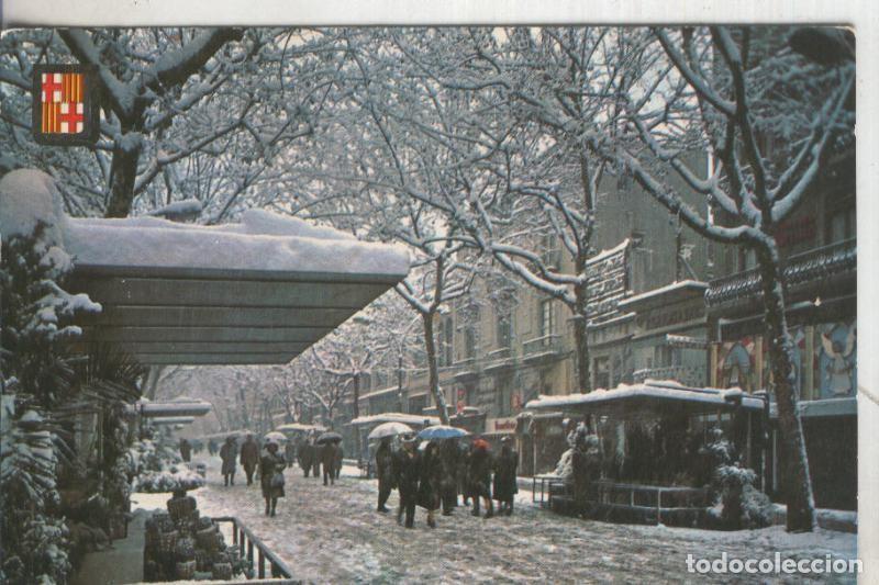 Postkarten: Postal 005973 : Nevada en Ramblas de las Flores, Barcelona - Varios