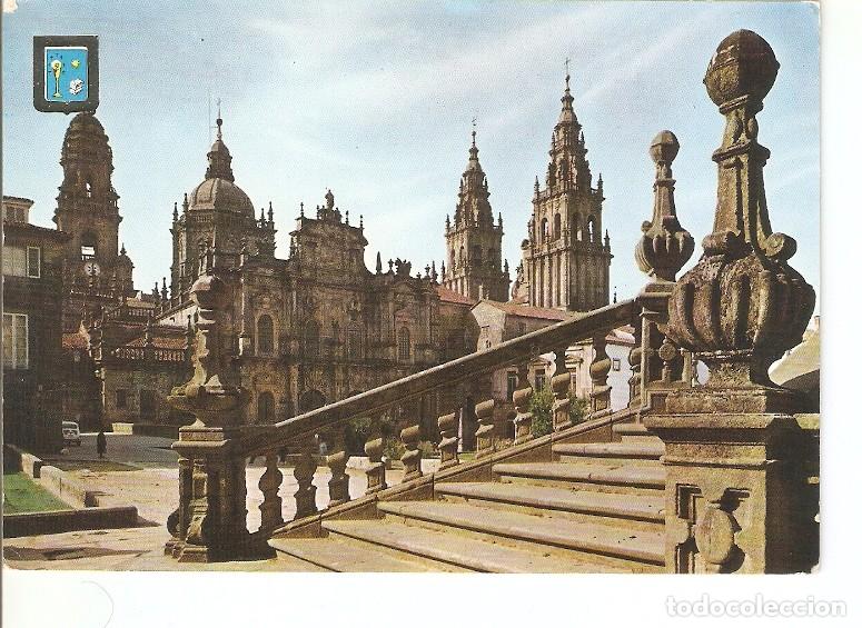 Postales: Postal 020648 : La Catedral. Fachada de la lAzabacheria - Santiago de Compostela - Varios