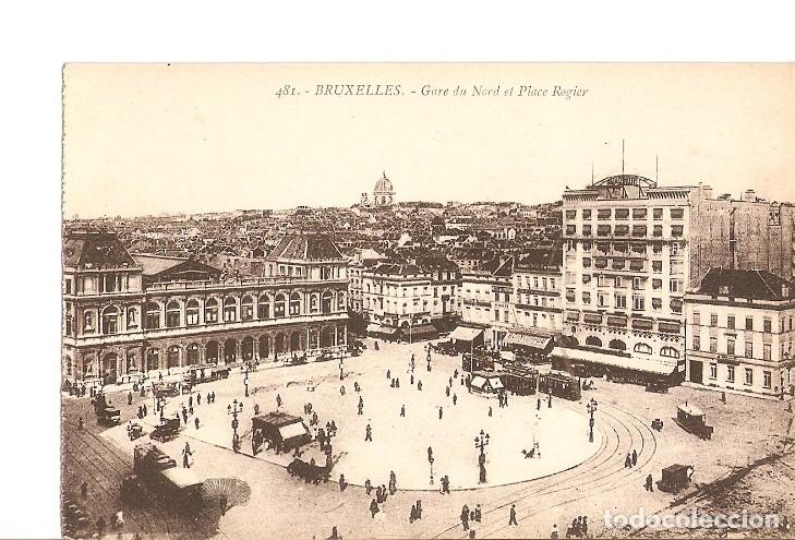 Postcards: Postal 022191 : Gare du Nord et Place Rogier - Bruxelles - Varios