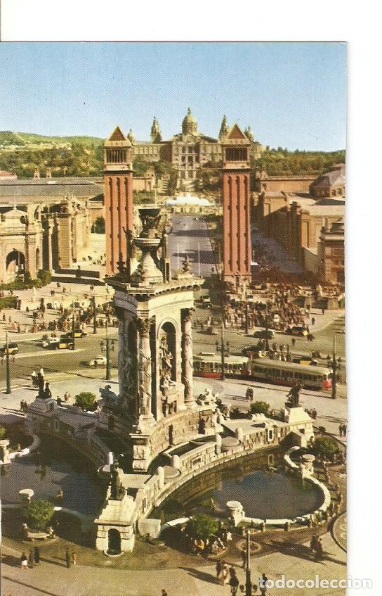 Postais: Postal 022921 : Plaza de Espa&ntilde;a, Fuente Monumental, Barcelona - Varios