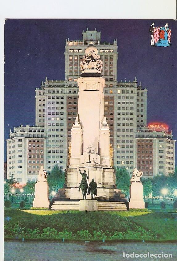 Postais: Postal 022956 : Monumento a Cevantes en la Plaza Espa&ntilde;a, Madrid - Varios