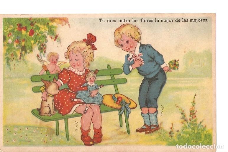 Postales: Postal 023114 : Postal dibujada, Cupido - Varios
