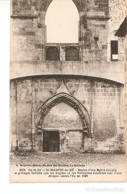 Postales: Postal 027283 : Restes dune Eglise romane. Ile de Re, St. Martin de Re - Varios