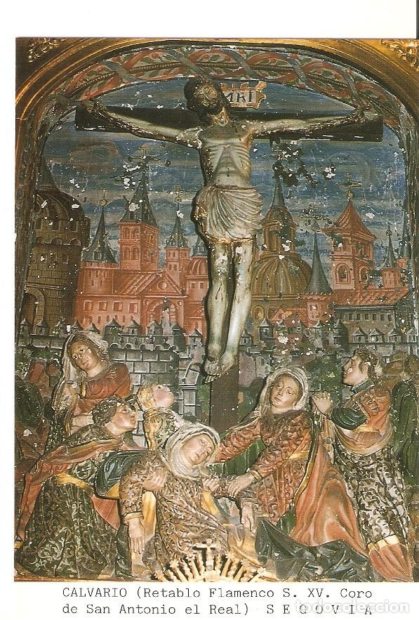 Postkarten: Postal 027168 : Calvario (Retablo Flamenco s. XV. Coro de San Antonio el Real), Segovia - Varios