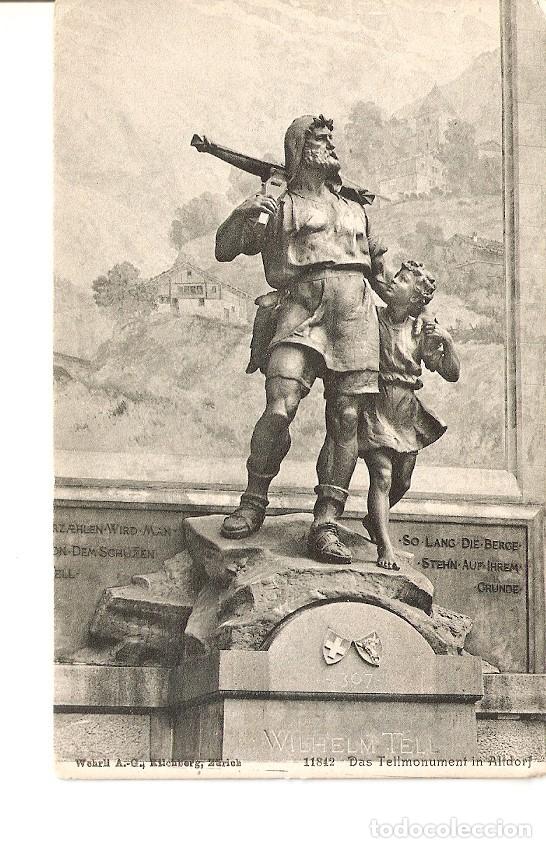 Postales: Postal 027302 : Das Tellmonument in Altdorf, Wehrli A. G., Zurich - Varios
