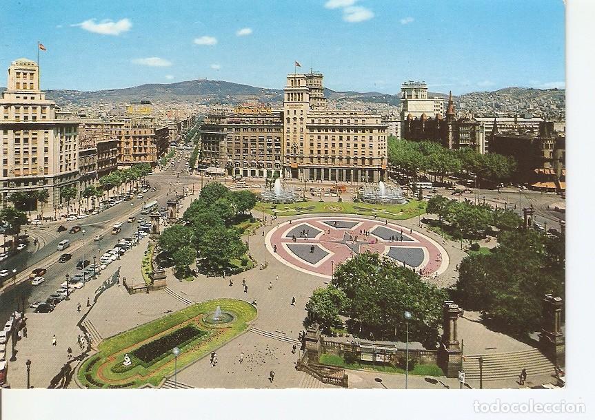 Cartoline: Postal 028573 : Barcelona, Plaza de Catalu&ntilde;a - Varios
