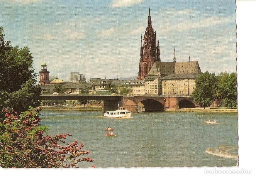 Postkarten: Postal 028533 : Frankfurt Am Main, St. Bartholom&auml;us, Mainpanorama mit Paulskirche und Dom - Varios