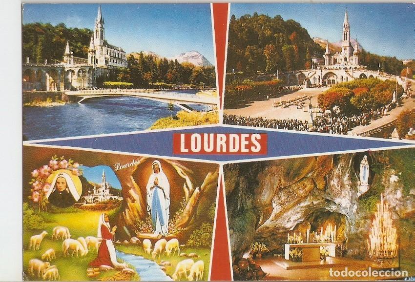 Postkarten: Postal 028603 : Lourdes, La basique, La Crotte, LApparittion - Varios