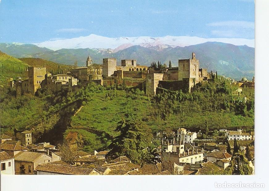 Postales: Postal 028700 : Vista general de la Alhambra y Sierra Nevada. Granada - Varios